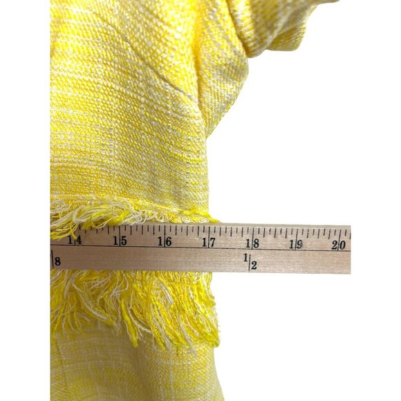 Julie Brown JB NYC Sunshine Yellow Sheath Dress tiered fringe size 12 - Picture 6 of 9